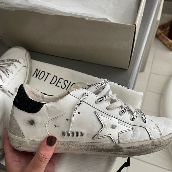 Golden Goose superstar classic white silver black size 40 - Picture 2 of 8